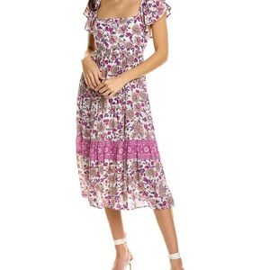 BA&SH  Floral Print Midi Dress (NWT)